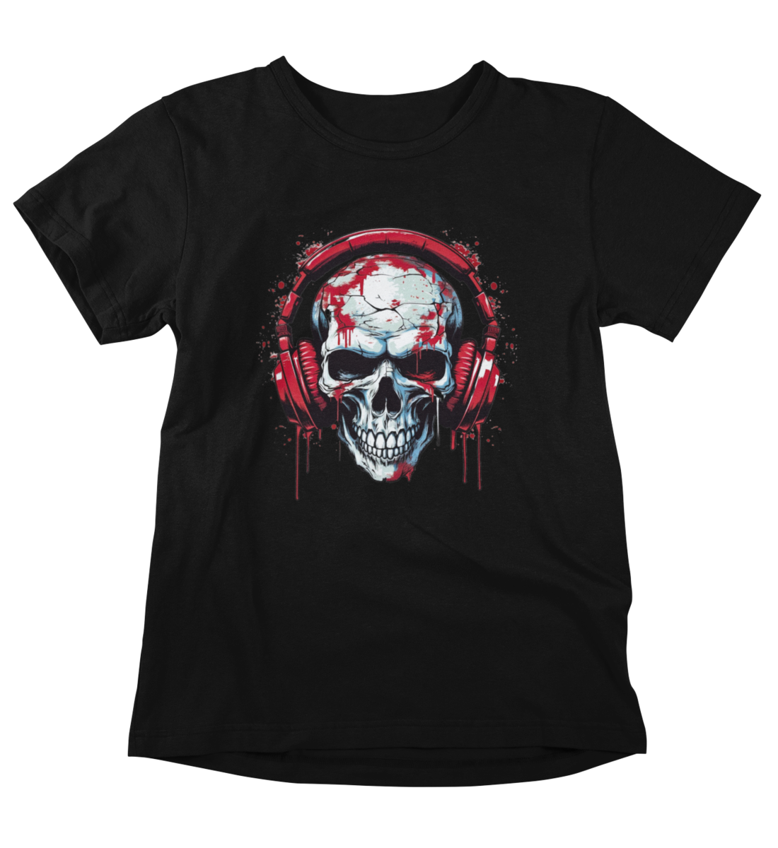SKULL WITH HEADPHONES - Herren Shirt