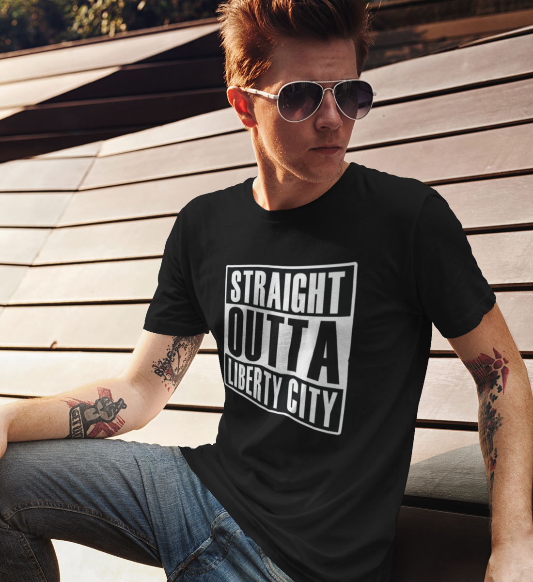 BIG LIBERTY CITY  - Herren Shirt
